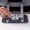 j5create JTS327 Multi-Angle 4K Docking Stand, klēpjdatora statīvs, pelēks, alumīnijs, 40,6 cm (16 collas), 4 kg, Windows klēpjdators / Mac