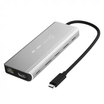 j5create JCD403 USB4 8K vairāku pieslēgvietu centrmezgls USB-C HDMI RJ-45