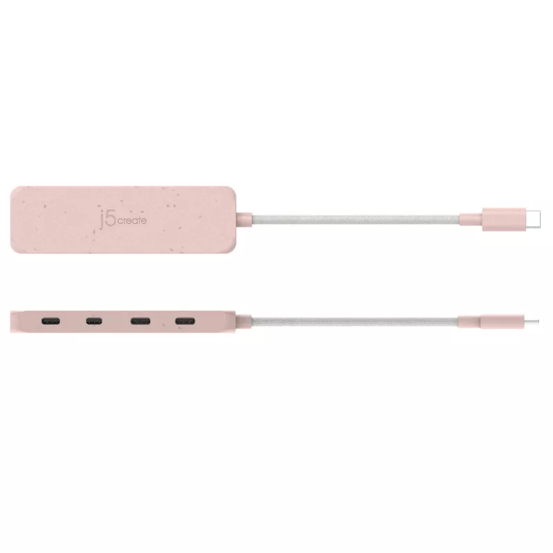 j5create Ekoloģisks USB-C uz 4 portu Type-C Gen 2 centrmezgls