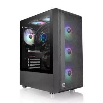 PC Case Thermaltake S200 TG ARGB Midi Tower Melns
