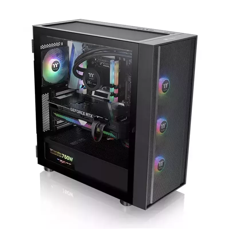 PC Case Thermaltake H570 TG ARGB Midi Tower Melns