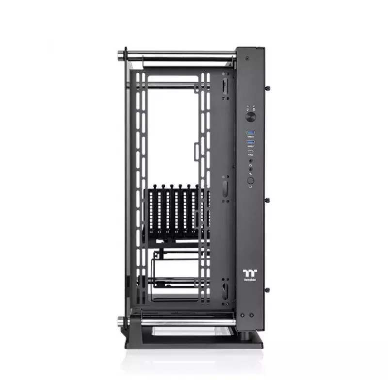 PC Case THERMALTAKE Core P3 TG Pro Midi Tower Melns — ATX/EATX atbalsts, rūdīts stikls, GPU līdz 45 cm, CPU dzesētājs 18 cm