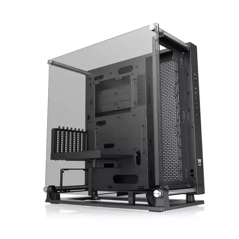 PC Case THERMALTAKE Core P3 TG Pro Midi Tower Melns — ATX/EATX atbalsts, rūdīts stikls, GPU līdz 45 cm, CPU dzesētājs 18 cm