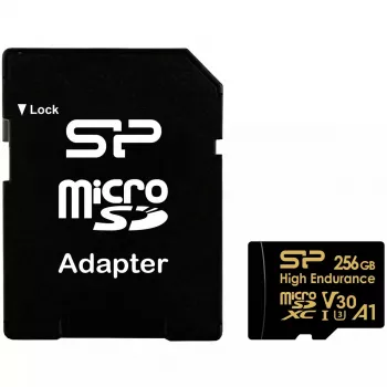 MicroSDXC karte Silicon Power SP256GBSTXDV3V1HSP 256 GB Class 10 High Endurance, 3,6 V, 0–70 °C