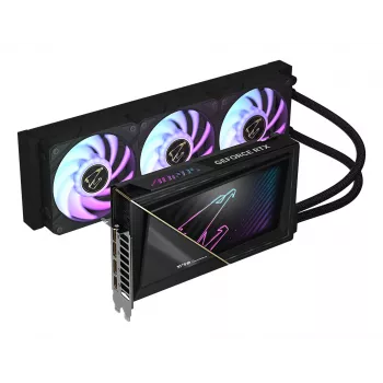 GIGABYTE AORUS GeForce RTX 5090 XTREME WATERFORCE 32G grafiskā karte - 32 GB GDDR7, 512 bitu, PCI-E 5.0, 2655 MHz kodola frekvence, 3 x DP 2.1a, 1 x HDMI 2.1b, NVIDIA DLSS 4, GV-N5090AORUSX W-32GD