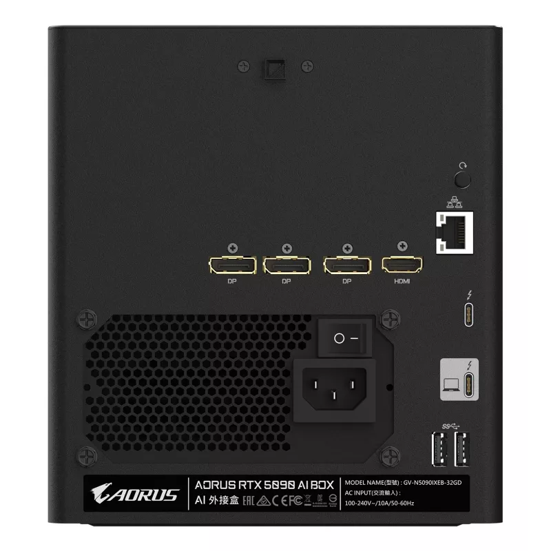Gigabyte AORUS RTX 5090 AI BOX ārējā videokarte (eGPU), 32 GB GDDR7, GV-N5090IXEB-32GD