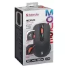 Bezvadu RF klusā optiskā pele DEFENDER Nexus MS-195 — 1600 DPI, 2,4 GHz, Nano USB, piemērota abām rokām, 2×AAA, melna
