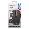 Bezvadu RF klusā optiskā pele DEFENDER Nexus MS-195 — 1600 DPI, 2,4 GHz, Nano USB, piemērota abām rokām, 2×AAA, melna