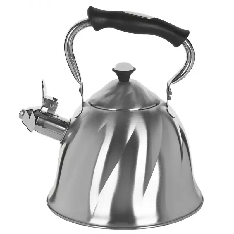 Tējkanna Maestro MR-1305 — nerūsējošā tērauda plīts virsmas tējkanna, 3,0 L, piemērota indukcijai, svilpe, atverams vāks
