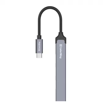 Paplašinātāja stacija ColorWay CW-HUB04 4-in-1 USB-C — HDMI, Gigabit Ethernet, USB-A, PD caurlaide