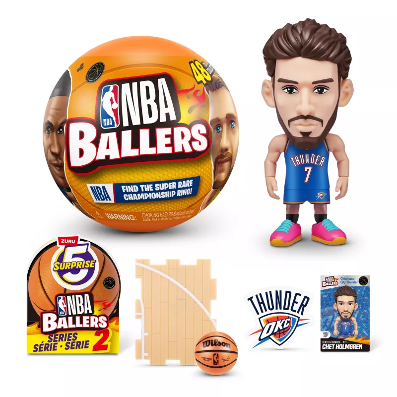 5 Surprise NBA Ballers Series 2, 3 gadi, Daudzkrāsains