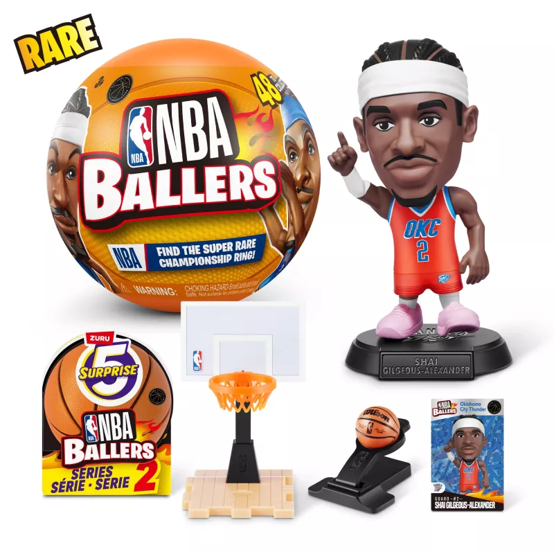 5 Surprise NBA Ballers Series 2, 3 gadi, Daudzkrāsains