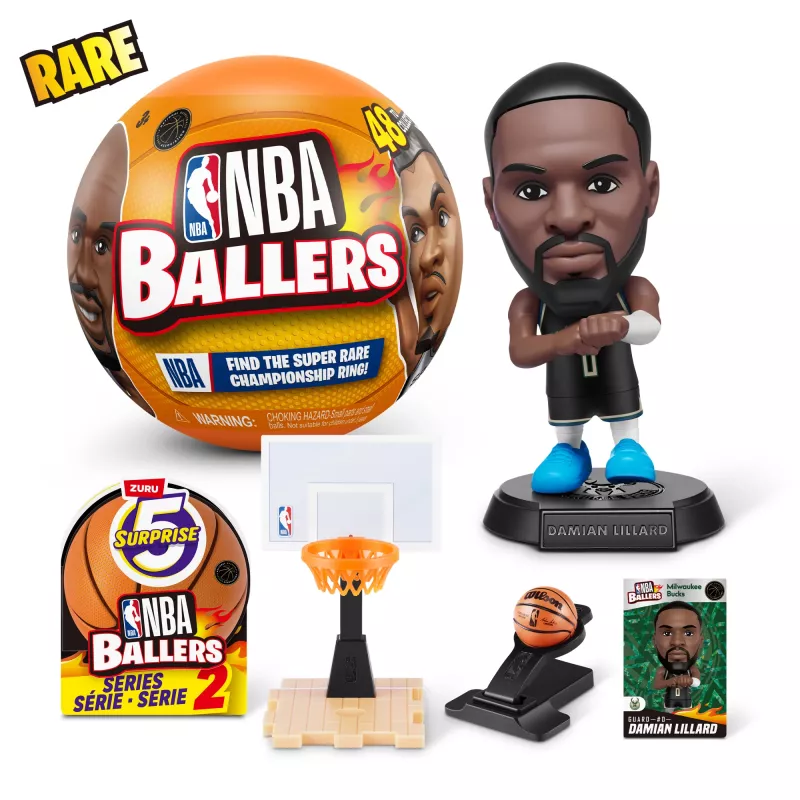 5 Surprise NBA Ballers Series 2, 3 gadi, Daudzkrāsains