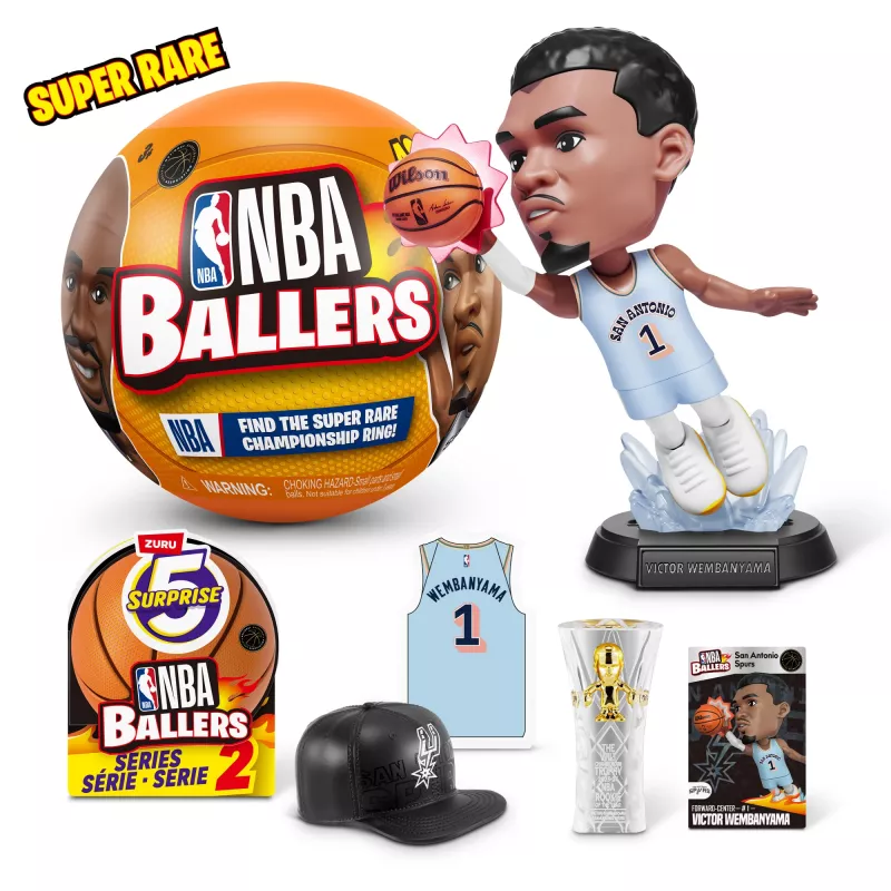 5 Surprise NBA Ballers Series 2, 3 gadi, Daudzkrāsains