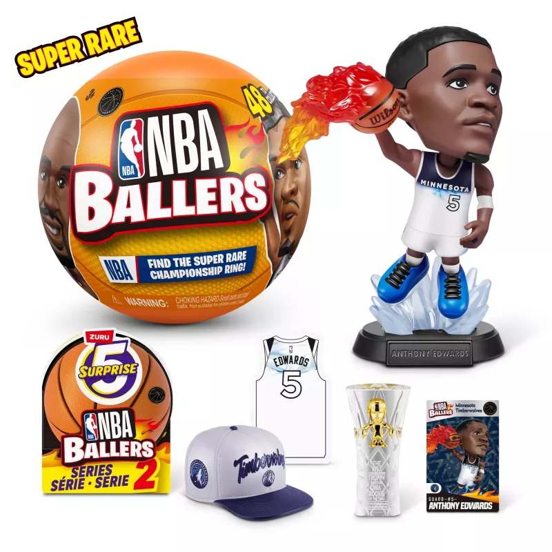 5 Surprise NBA Ballers Series 2, 3 gadi, Daudzkrāsains