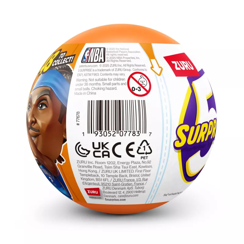 5 Surprise NBA Ballers Series 2, 3 gadi, Daudzkrāsains