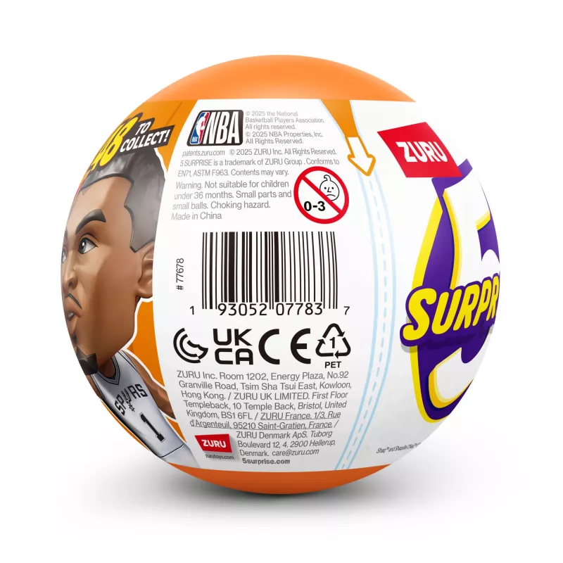 5 Surprise NBA Ballers Series 2, 3 gadi, Daudzkrāsains