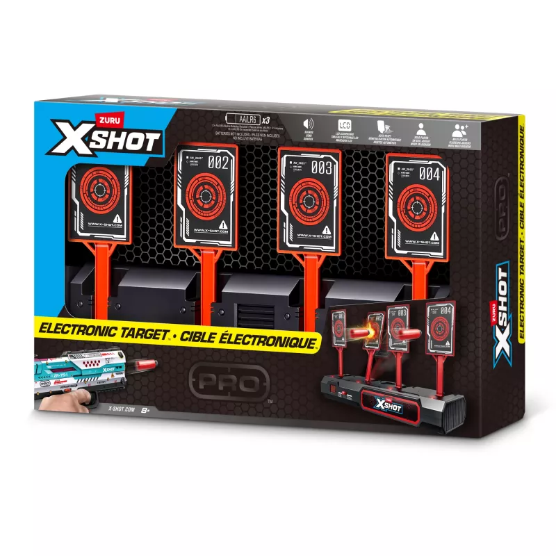ZURU XSHOT Elektroniskais mērķis, Mērķis, 8 gadi, AA, Melns