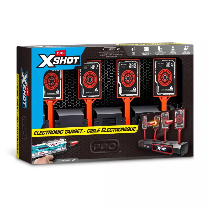 ZURU XSHOT Elektroniskais mērķis, Mērķis, 8 gadi, AA, Melns
