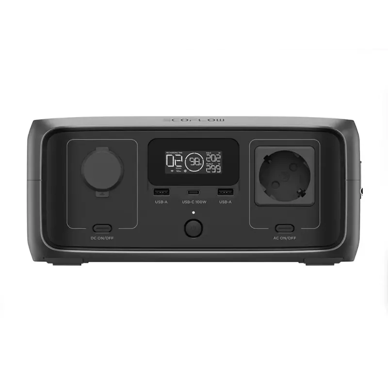 Pārnēsājama elektrostacija EcoFlow RIVER 3 UPS + Saules panelis 45W TYPE-C, 245Wh