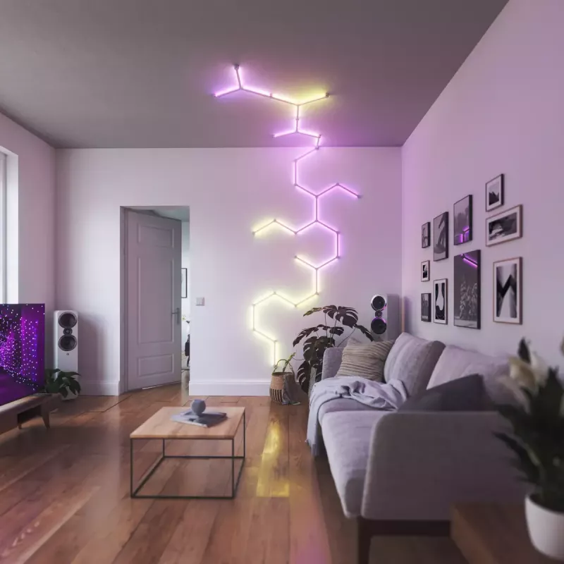 Nanoleaf Lines startera komplekts cita balta RGB IP20 15 gab.