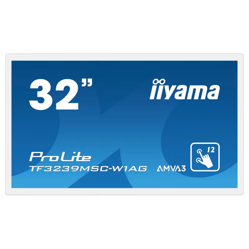 Monitors iiyama ProLite TF3239MSC-W1AG 31,5 collas (80 cm) Full HD 1920x1080 LED skārienekrāns AMVA3 balts