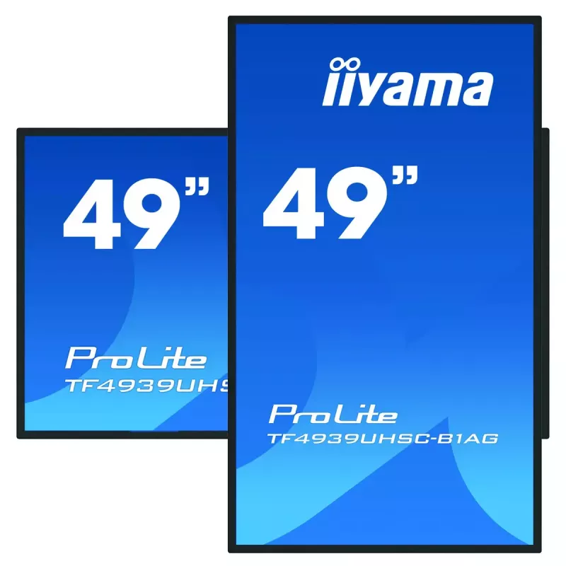 iiyama ProLite TF4939UHSC-B1AG datora monitors 124,5 cm (49 collas) 3840 x 2160 pikseļi 4K Ultra HD LED skārienjūtīgs Daudzlietotāju Melns