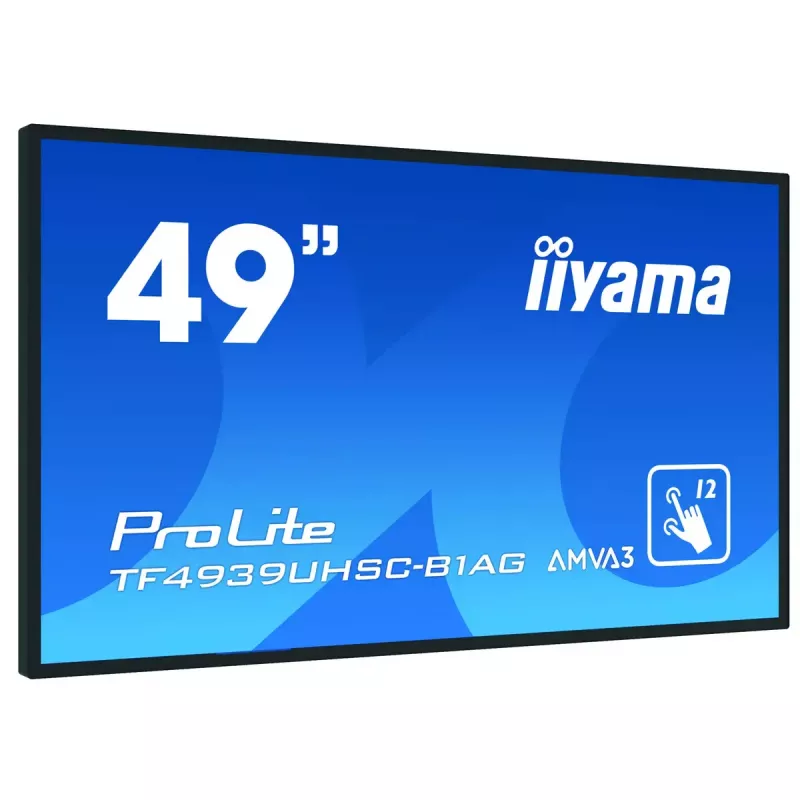 iiyama ProLite TF4939UHSC-B1AG datora monitors 124,5 cm (49 collas) 3840 x 2160 pikseļi 4K Ultra HD LED skārienjūtīgs Daudzlietotāju Melns