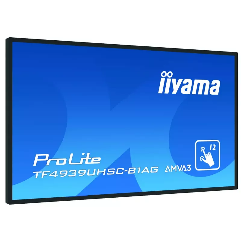 iiyama ProLite TF4939UHSC-B1AG datora monitors 124,5 cm (49 collas) 3840 x 2160 pikseļi 4K Ultra HD LED skārienjūtīgs Daudzlietotāju Melns