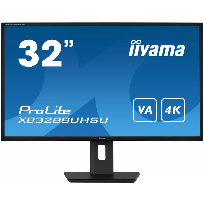iiyama ProLite XB3288UHSU-B5 datora monitors 80 cm (31.5 collas) 3840 x 2160 pikseļi 4K Ultra HD LCD Melns