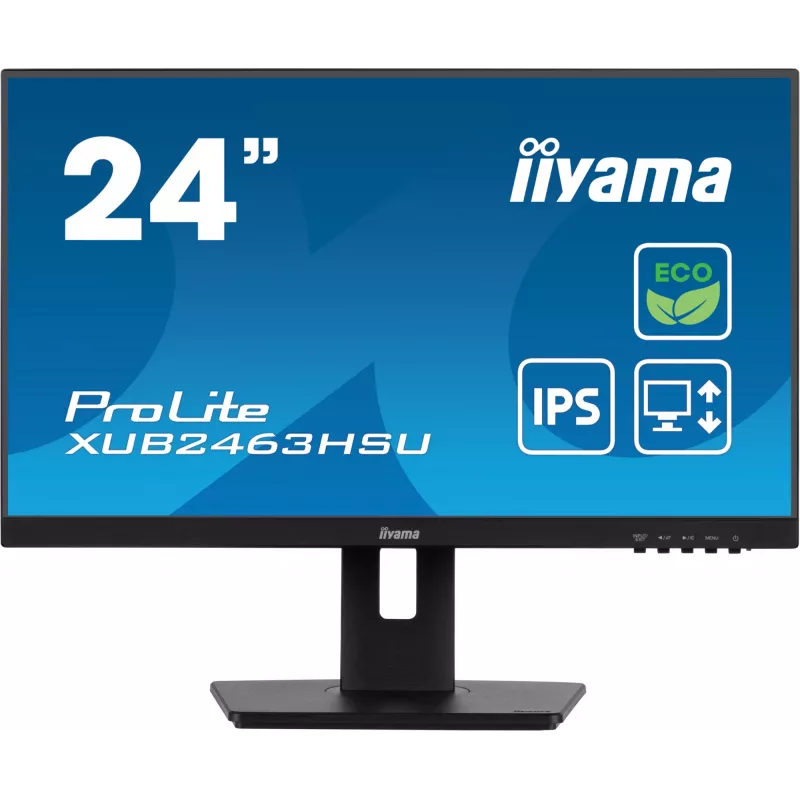 iiyama ProLite XUB2463HSU-B1 datora monitors 60,5 cm (23,8 collas) 1920 x 1080 pikseļi Full HD LED Melns