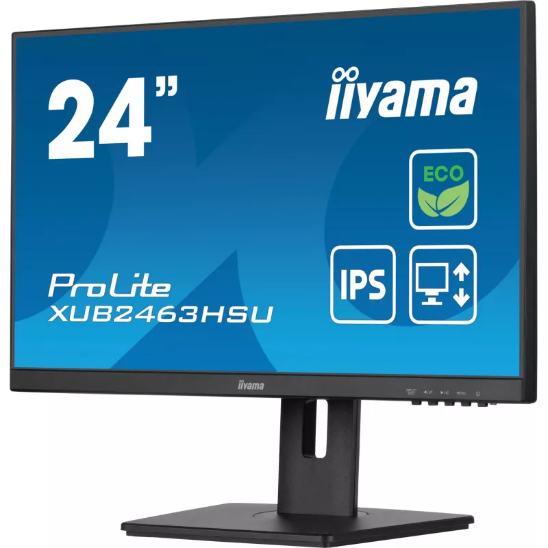 iiyama ProLite XUB2463HSU-B1 datora monitors 60,5 cm (23,8 collas) 1920 x 1080 pikseļi Full HD LED Melns