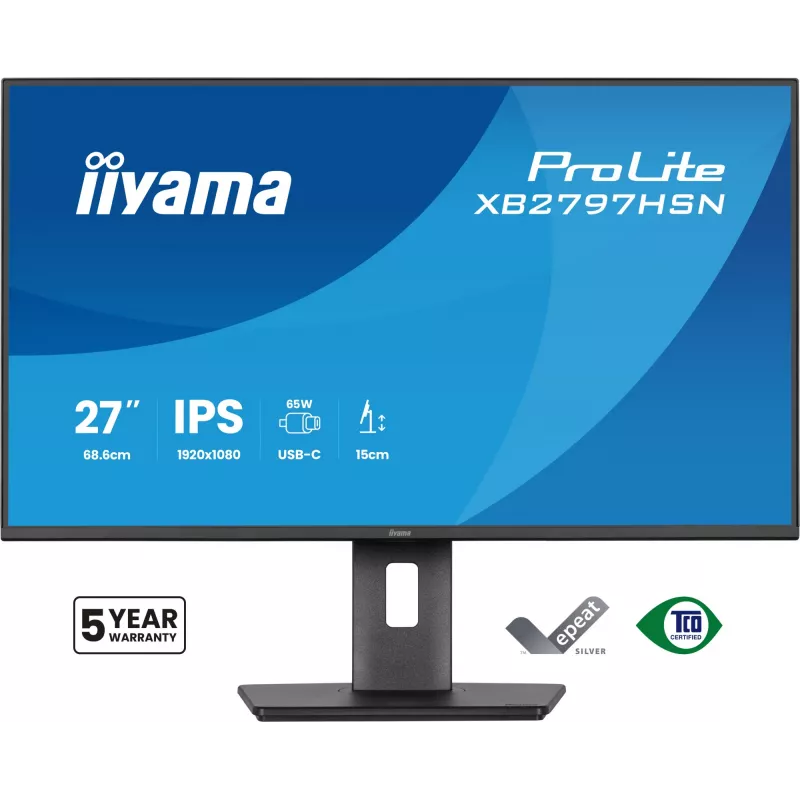 iiyama ProLite XB2797HSN-B1 datora monitors 68,6 cm (27 collas) 1920 x 1080 pikseļi Full HD LCD melns