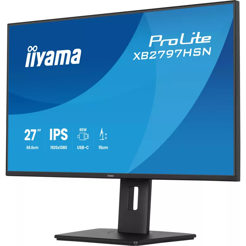iiyama ProLite XB2797HSN-B1 datora monitors 68,6 cm (27 collas) 1920 x 1080 pikseļi Full HD LCD melns