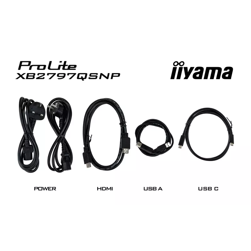 Datora monitors IIYAMA ProLite XB2797QSNP-B1 27 collas (68,6 cm) 2560×1440 QHD LED, 16:9, matēts, skaļruņi, USB 3.2 centrmezgls, augstumā regulējams, VESA
