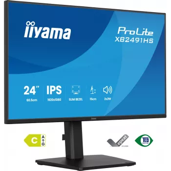 Monitor IIYAMA XB2491HS-B1 60.5 cm (23.8 inch) 16:9 IPS ar HDMI, DisplayPort un iebūvētiem skaļruņiem