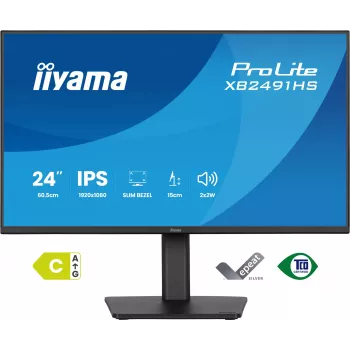 Monitor IIYAMA XB2491HS-B1 60.5 cm (23.8 inch) 16:9 IPS ar HDMI, DisplayPort un iebūvētiem skaļruņiem