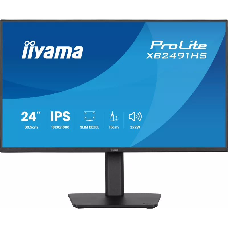 Monitor IIYAMA XB2491HS-B1 60.5 cm (23.8 inch) 16:9 IPS ar HDMI, DisplayPort un iebūvētiem skaļruņiem