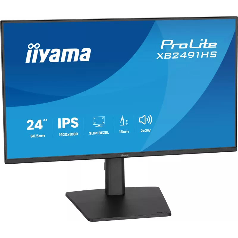 Monitor IIYAMA XB2491HS-B1 60.5 cm (23.8 inch) 16:9 IPS ar HDMI, DisplayPort un iebūvētiem skaļruņiem