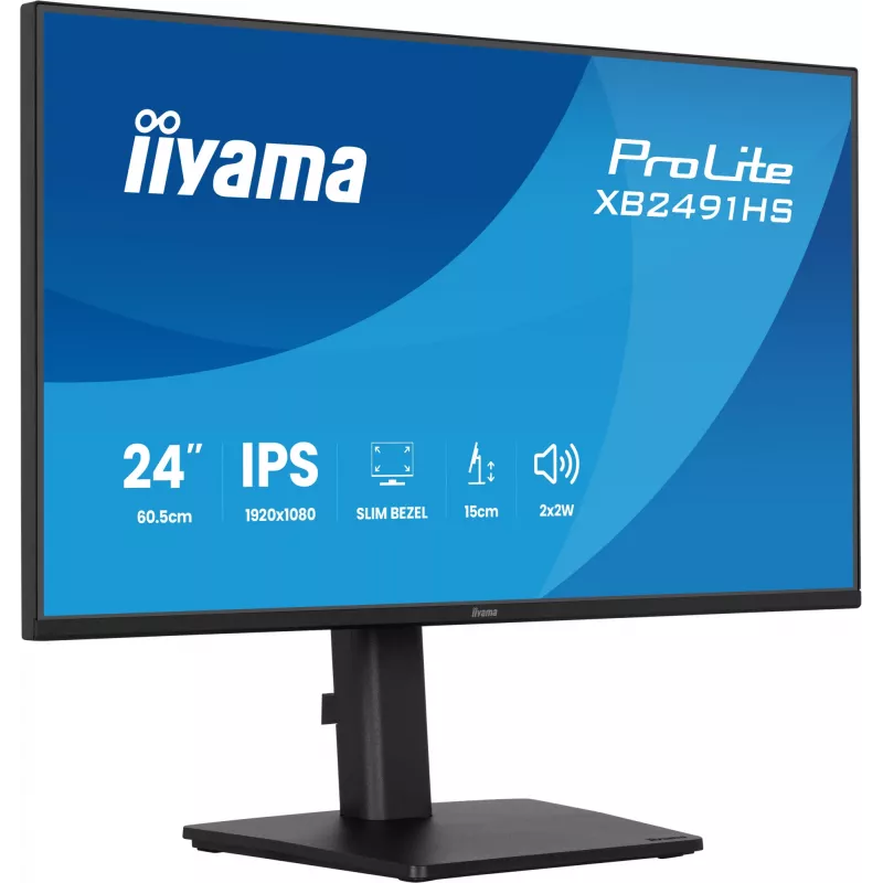 Monitor IIYAMA XB2491HS-B1 60.5 cm (23.8 inch) 16:9 IPS ar HDMI, DisplayPort un iebūvētiem skaļruņiem