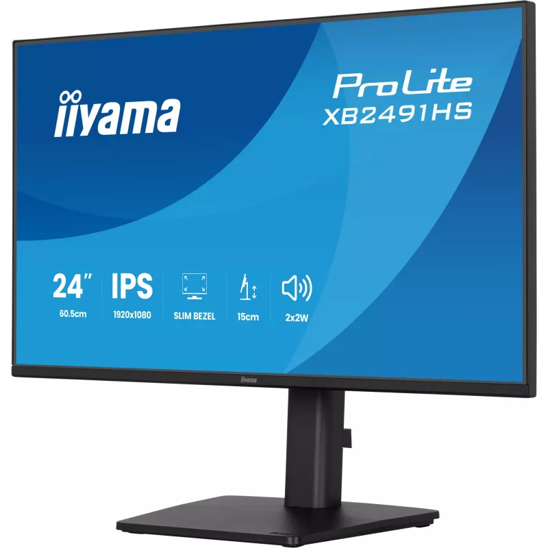 Monitor IIYAMA XB2491HS-B1 60.5 cm (23.8 inch) 16:9 IPS ar HDMI, DisplayPort un iebūvētiem skaļruņiem