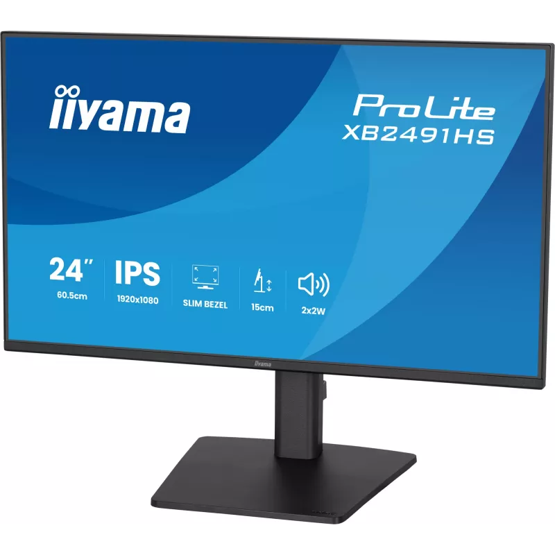 Monitor IIYAMA XB2491HS-B1 60.5 cm (23.8 inch) 16:9 IPS ar HDMI, DisplayPort un iebūvētiem skaļruņiem