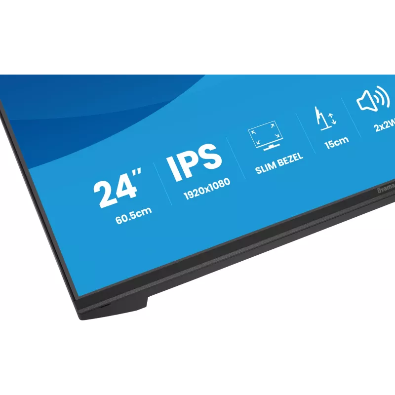 Monitor IIYAMA XB2491HS-B1 60.5 cm (23.8 inch) 16:9 IPS ar HDMI, DisplayPort un iebūvētiem skaļruņiem
