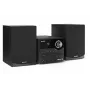 Mājas audio mikrosistēma Sharp XL-B512(BK) — 45 W, viens optisko disku atskaņotājs, FM radio, MP3, banānu tipa skaļruņu savienotāji, melna