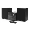 Mājas audio mikrosistēma Sharp XL-B512(BK) — 45 W, viens optisko disku atskaņotājs, FM radio, MP3, banānu tipa skaļruņu savienotāji, melna