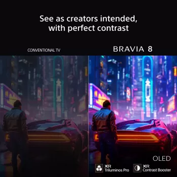 Sony BRAVIA 8 Series 65 collu OLED 4K HDR displejs ar Google TV, ietverot 3 gadu PrimeSupport
