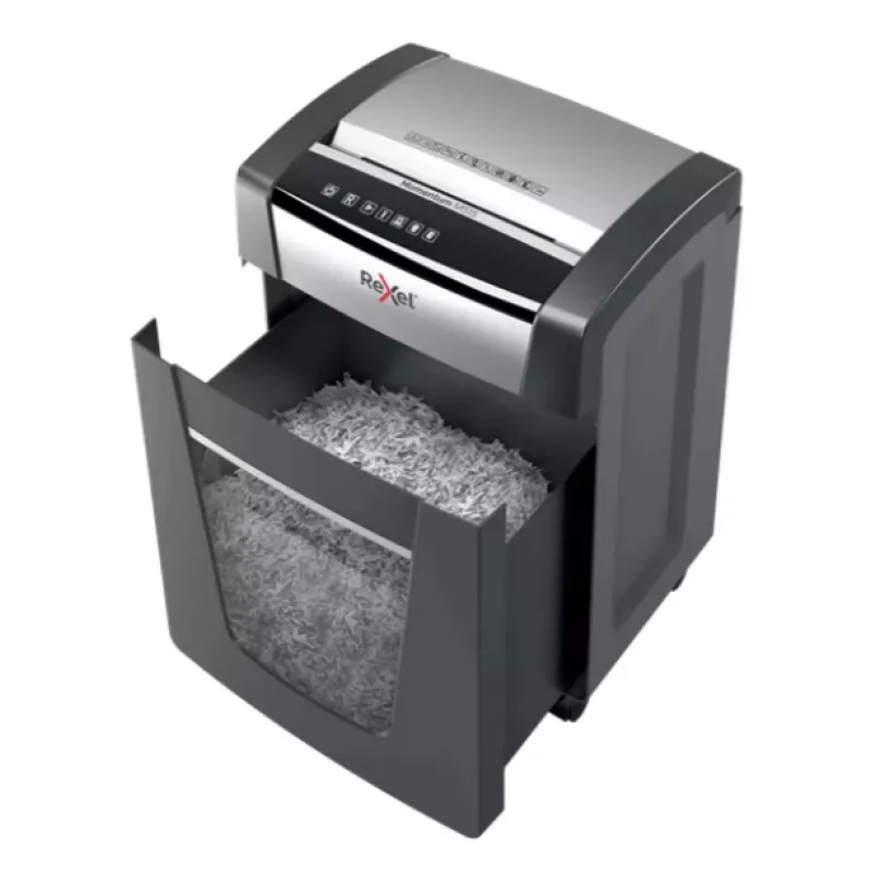 Rexel M515 papīra smalcinātājs, mikroiegriezuma smalcināšana, 60 dB, 23 cm, melns, sudrabains