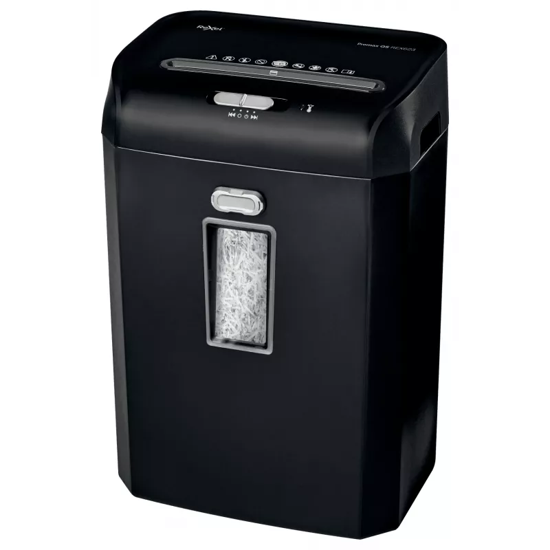 Rexel ProMax REX623 šķērsgriezuma papīra smalcinātājs P4, šķērsgriezums, 22 cm, 4 x 40 mm, 23 L, 222 loksnes, 58 dB