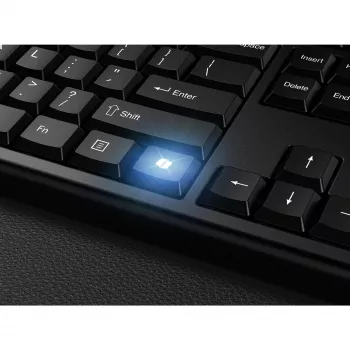 Kensington KM270 EQ uzlādējams galda komplekts — bezvadu, RF Wireless + Bluetooth, membrānas, QWERTZ, melns, pele iekļauta