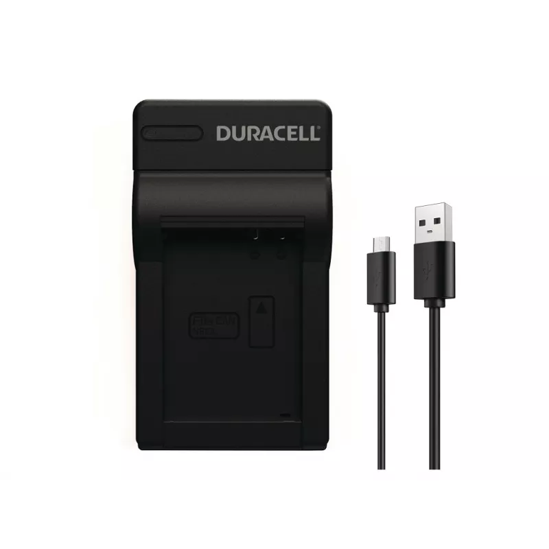 Duracell digitālās kameras akumulatora lādētājs, USB, iekštelpu akumulatoru lādētājs, Canon NB-10L, melns, 5 V, 5 V